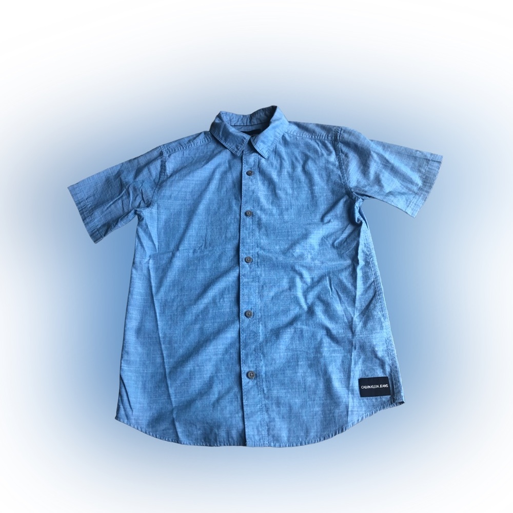 Calvin Klein Jeans Boys Short Sleeve Button Down Shirt